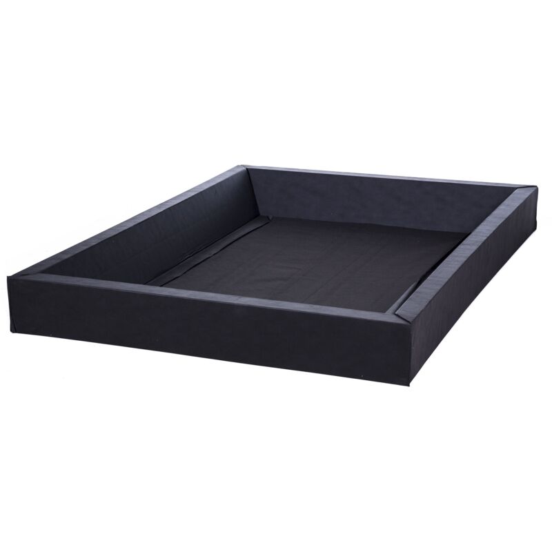 Cadre pour Matelas Double à Eau 160 x 200 x 20 cm en Mousse Noir Moderne SIMPLE