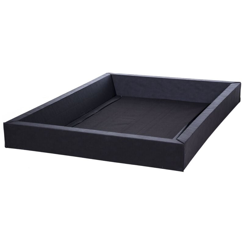 Beliani - Cadre pour Matelas Double à Eau 180 x 200 x 20 cm en Mousse Noir Moderne simple