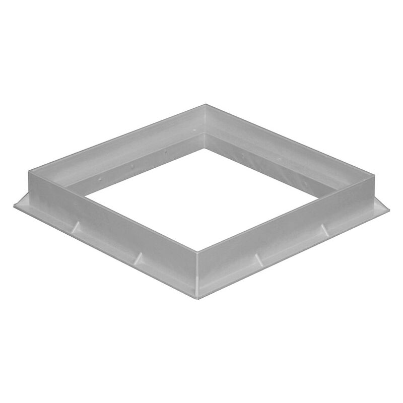 First Plast - Cadre en pvc pour grille et tampon - 250 x 250 mm - Gris