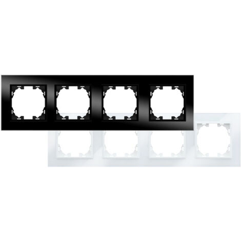 Cadre en verre pour 4 modules - FB Blanc - Ledme - FB-51-W