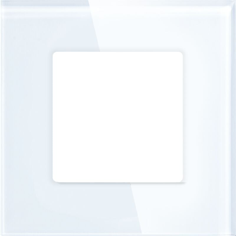Cadre en verre simple 1F blanc DC Smart Home