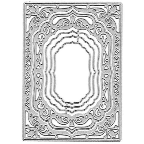 Cadre, fond, matrices de découpe en métal, pochoir, scrapbooking, carterie en papier