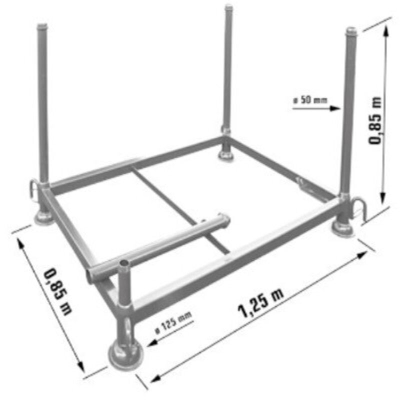 Altrad - Cadre gerbable démontable galvanisé- Rack de rangement