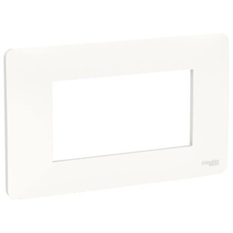 Cadre italien 4 modules polaire Nouveau Unica Studio Schneider NU210418