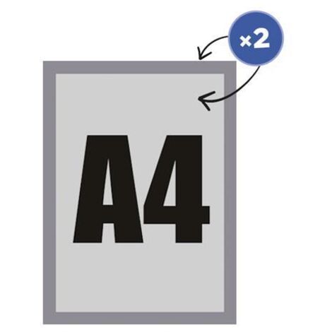 Cadre magnétique A4 - Argent