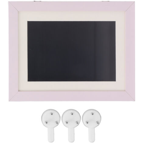 Cadre Magnétique pour Dessins d'Enfants avec Fente de Rangement, Design Modifiable en HDF Résistant - Rose