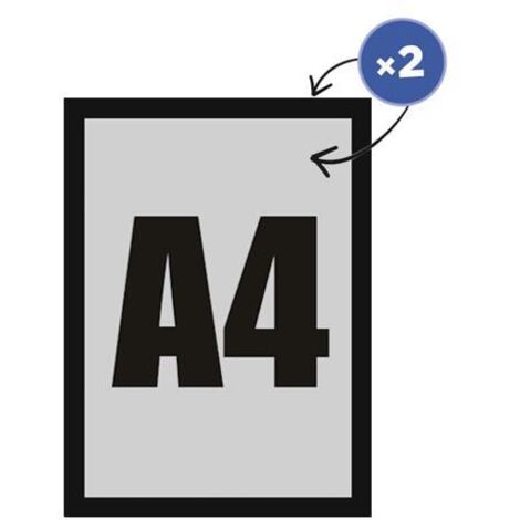 Cadre magnétique réversible A4 - Noir