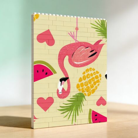Cadre mémoire DIY en blocs et briques de construction, cadeau romantique