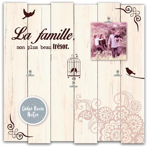 LOVE/FAMILY/HOME Lot de 3 feuilles décoratives pour cadre - A3 A4