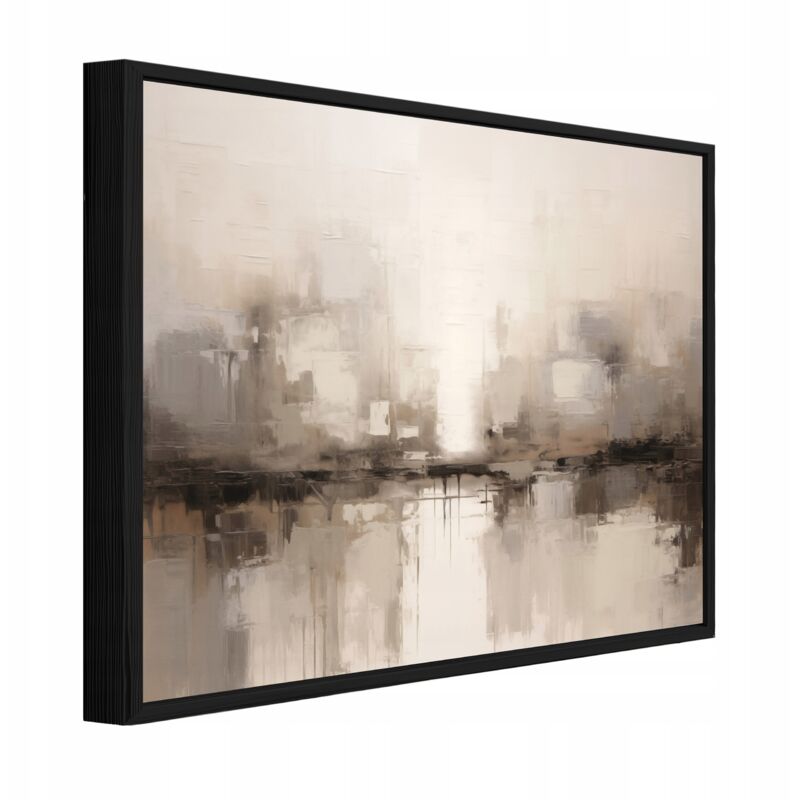 cadre noir Peinture sur toile abstraite boho salon chambre 120x80 cadre noir Peinture sur toile abstraite boho salon chambre 120x80