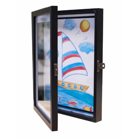 Cadre ouvrant pour dessins, images et photos d'enfants Van Gogh A4 21 × 29,7 cm. À poser ou à accrocher avec passe-partout BD art