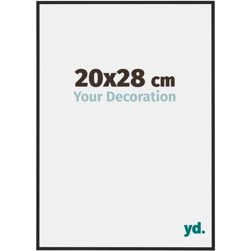 Yd. - Cadre Photo 20x28 cm - Noir Brillant - Aluminium - Miami.