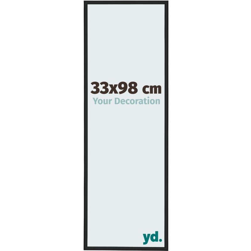 Yd. - Cadre Photo 33x98 cm - Noir Brillant - Aluminium - Miami.