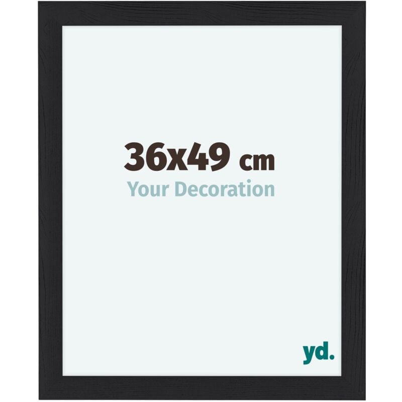 Yd. - Cadre Photo 36x49 cm - Noir Grain de Bois - mdf - Como.