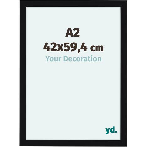 Cadre Photo 42x59.4cm A2 Noir Brillant MDF Como.