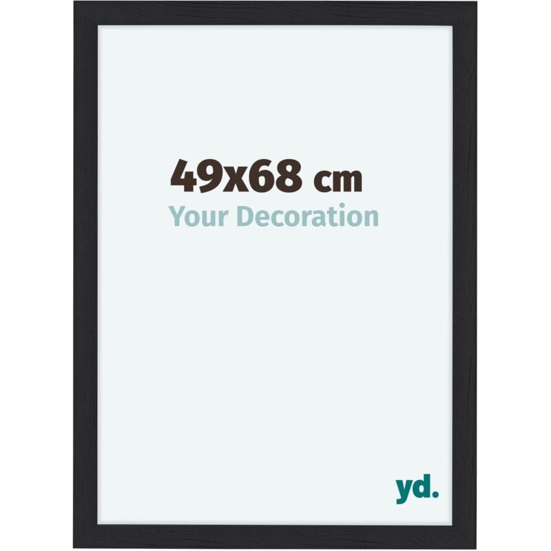 Yd. - Cadre Photo 49x68 cm - Noir Grain de Bois - mdf - Como.