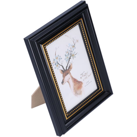 Cadre Photo 4x6 Noir - Collection Cadres à Poser ou à Accrocher, Idée Cadeau Déco
