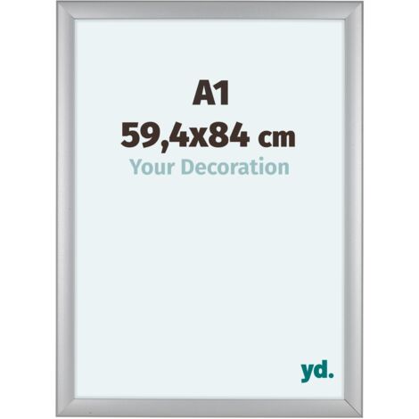 Cadre Photo 59.4x84cm A1 Argent Mat MDF Como.