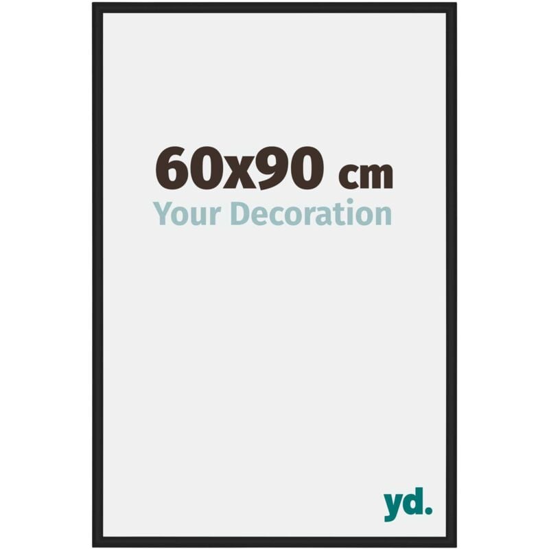 Yd. - Cadre Photo 60x90 cm - Noir Brillant - Aluminium - Miami.