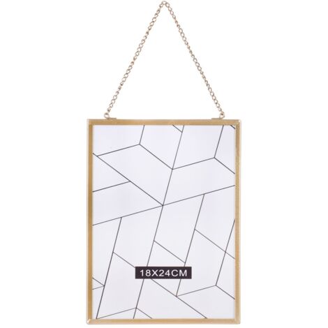 Cadre photo mural en métal 18x24 cm – Élégant pour intérieur chic – Poids léger 0,36 kg – Convient pour photo 18x24 cm – Urban Living
