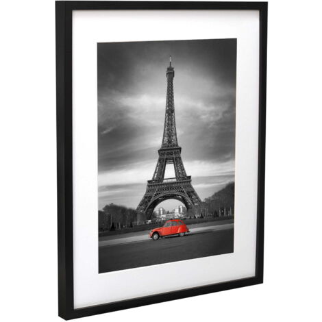 Cadre photo/affiche 40x50 cm avec passe-partout 30x40 A3 noir BD art