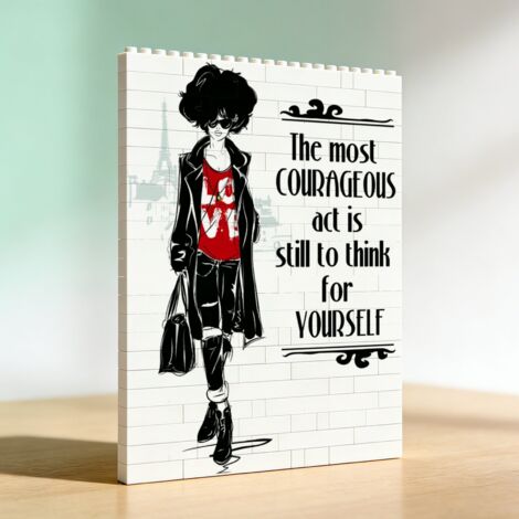 Cadre photo anniversaire en blocs, cadeau de la Saint‑Valentin