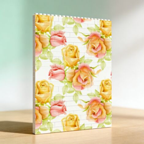 Cadre photo avec briques de construction, cadeau romantique pour couples et amoureux