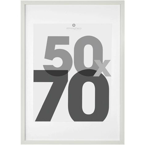 Cadre Photo Blanc pour Photo 50 x 70 cm - Atmosphera