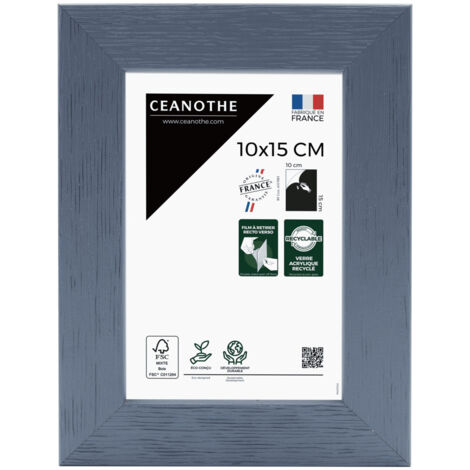 HORLIMER Lot De 15 Cadres Photo Bois Marron – Format 10x15 Cm – Pose Murale Ou Sur Table (MDF, Vitre PS)