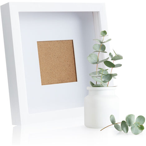 Cadre photo - Blumfeldt casa chic camden - 23 x 23 cm - bois - blanc