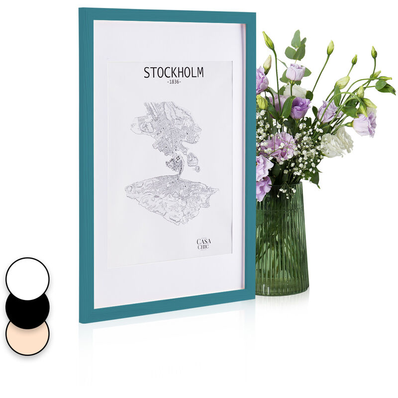 Cadre photo - Blumfeldt Casa Chic kenton - rectangulaire 70 x 50 cm - plexiglas - turquoise