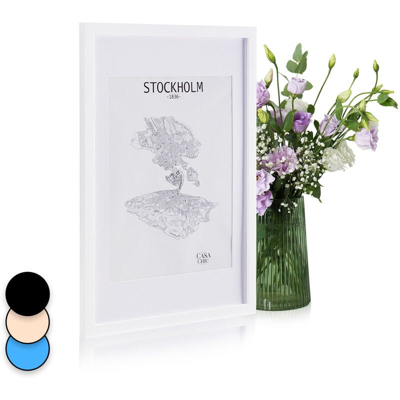 Cadre photo - Blumfeldt casa chic kenton - rectangulaire 70 x 50 cm - plexiglas - blanc