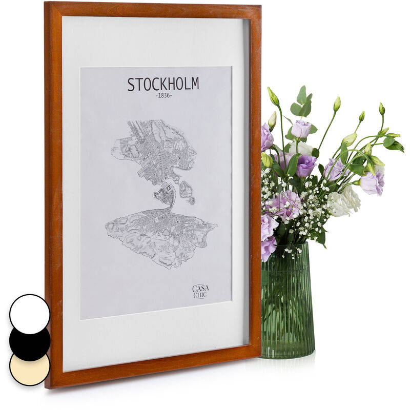 Cadre photo - Blumfeldt casa chic kenton - rectangulaire 70 x 50 cm - plexiglas - marron