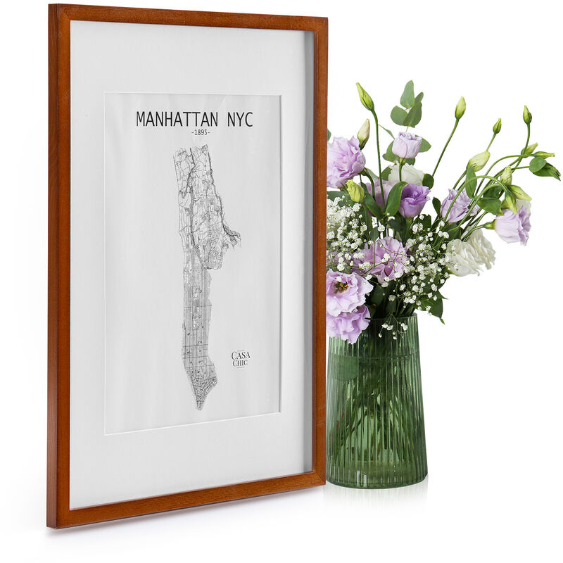 Casa Chic - Cadre photo - Blumfeldt kenton - rectangulaire a2 cm - marron