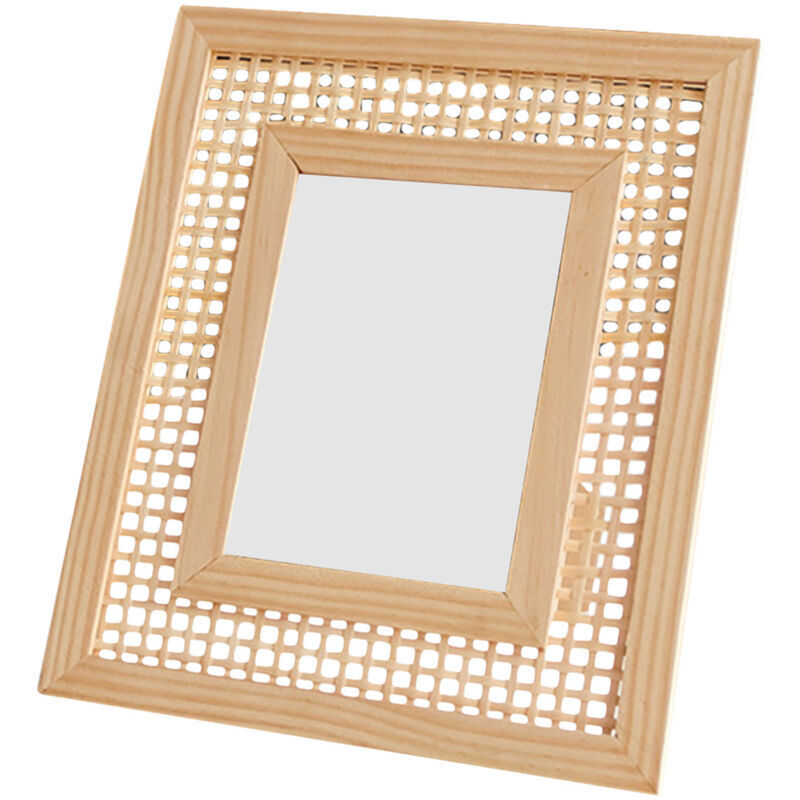 Cadre photo Boho Decor en osier et rotin Collage Cadres photo en bois