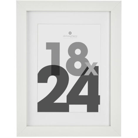 Cadre Photo Bois "Eva" 18x24cm Blanc