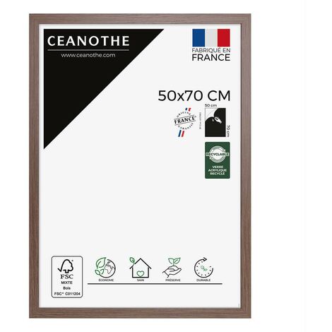 Cadre Bois format 50X70 Fabrication Française Couleur Blanc Taille