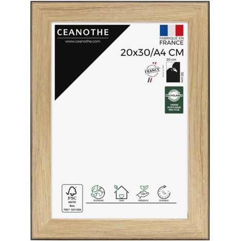 Cadre photo Ceanothe Newton 20 x 30 cm A4 Bois et Noir