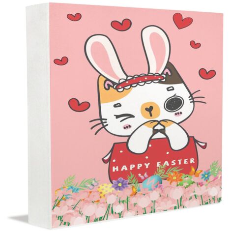 Cadre photo commémoratif en bois, décoration de bureau pour Pâques, panneau en bois personnalisé pour le bureau, cadre souvenir pour maman, papa, lui et elle