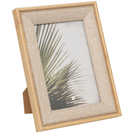 Cadre Photo Déco en Tissu "Zera" 10x15cm Beige