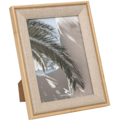 Cadre Photo Déco en Tissu "Zera" 13x18cm Beige