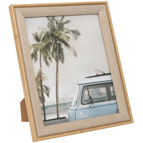 Cadre Photo Déco en Tissu "Zera" 20x25cm Beige