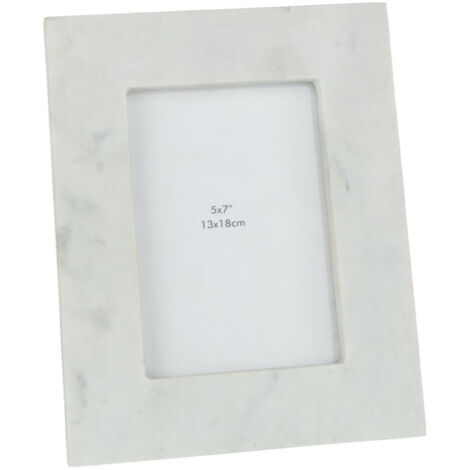Cadre Photo Déco "Marbre" 13x18cm Blanc
