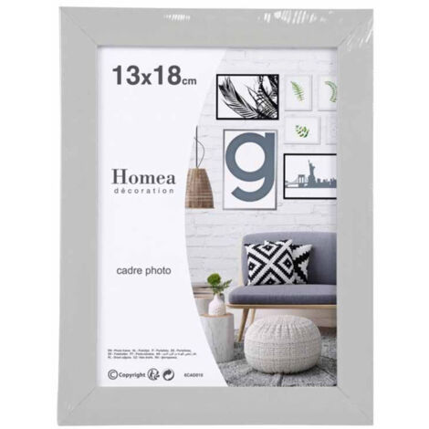 Cadre Photo Déco "Pep's" 13x18cm Gris