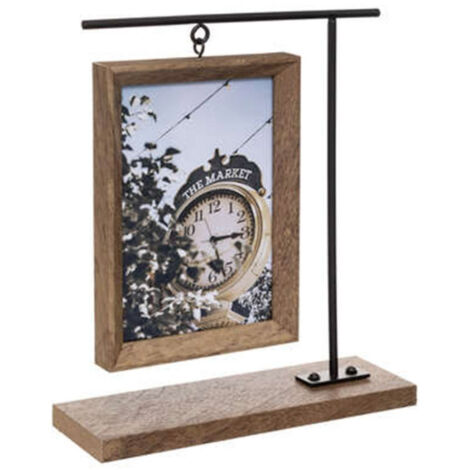 Cadre Photo Déco "Suspendu" 10x15cm Marron