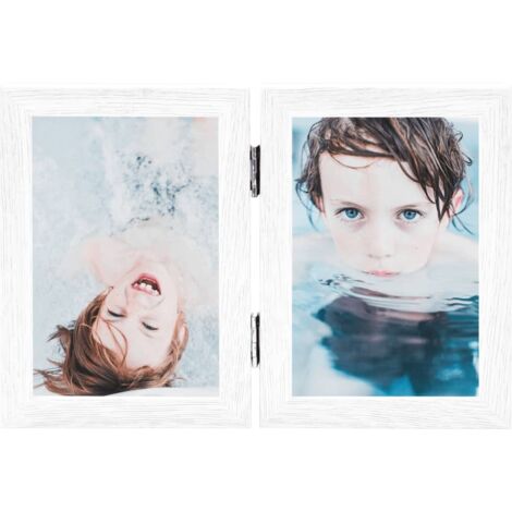 Cadre photo dépliable en deux Blanc 2x(13x18 cm) CFW126531