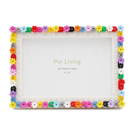 Cadre Photo DIY à Fleurs Multicolores, Décoration Murale et de Table