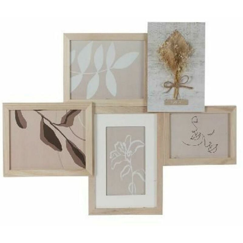 Cadre photo Dkd Home Decor 53 x 2,4 x 39,5 cm verre naturel shabby chic