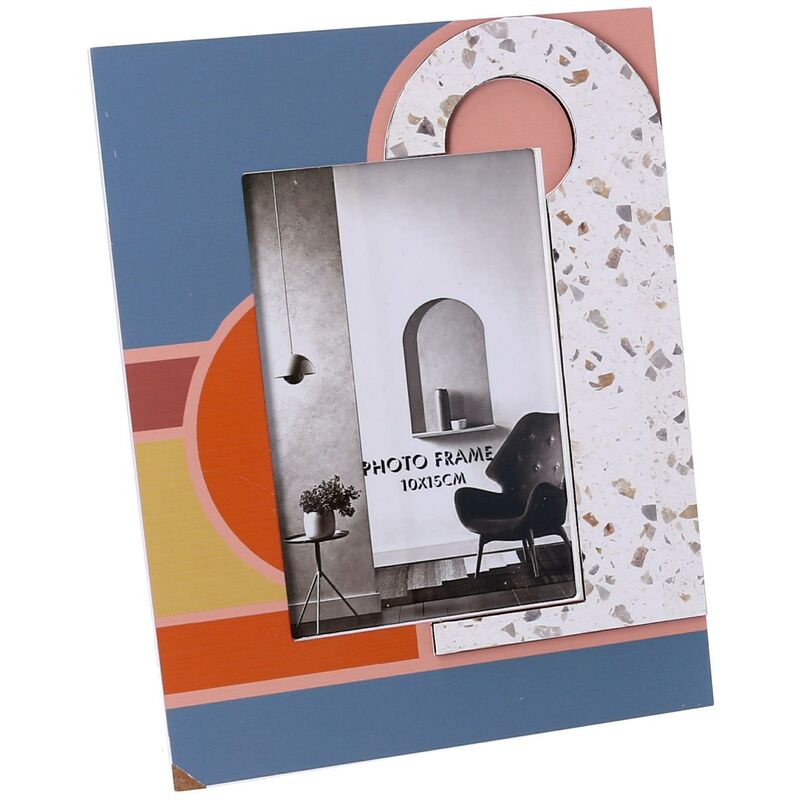 Cadre photo en bois multicolore cm17x1,8h22