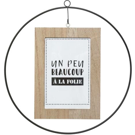 Cadre photo en Métal et Bois pour Photo 10 x 15 cm - Atmosphera